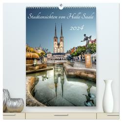 Stadtansichten von Halle Saale 2024 (hochwertiger Premium Wandkalender 2024 DIN A2 hoch), Kunstdruck in Hochglanz von Friebel,  Oliver