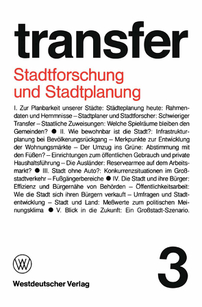 Stadtforschung und Stadtplanung von Böhret,  Carl