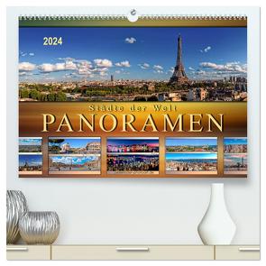 Städte der Welt, Panoramen (hochwertiger Premium Wandkalender 2024 DIN A2 quer), Kunstdruck in Hochglanz von Roder,  Peter