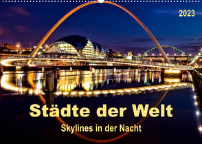 Städte der Welt – Skylines in der Nacht (Wandkalender 2023 DIN A2 quer) von Roder,  Peter