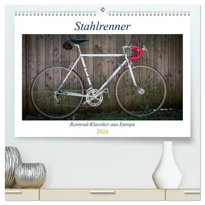 Stahlrenner – Rennrad-Klassiker aus Europa (hochwertiger Premium Wandkalender 2024 DIN A2 quer), Kunstdruck in Hochglanz von Simlinger,  Wolfgang