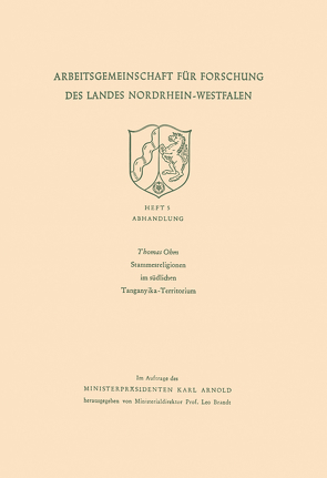 Stammesreligionen im südlichen Tanganyika-Territorium von Ohm,  Thomas