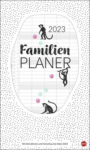 Stamp Art Familienplaner XL 2023. Extra breiter Familienkalender mit allen Terminen auf einen Blick. Kalender für Familien im niedlichen Handmade-Style, Blickfang und Organisationstool! von Heye