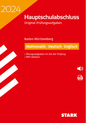 STARK Original-Prüfungen Hauptschulabschluss 2024 – Mathematik, Deutsch, Englisch 9. Klasse – BaWü