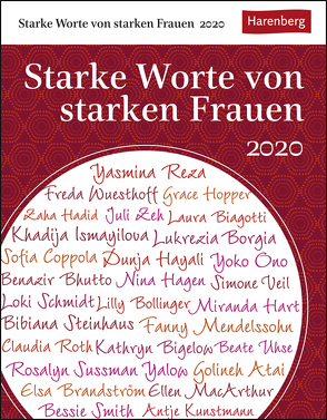 Starke Worte von starken Frauen Kalender 2020 von Durdel-Hoffmann,  Sabine, Harenberg, Lotz,  Brigitte