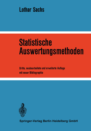 Statistische Auswertungsmethoden von Sachs,  Lothar