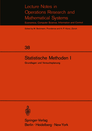 Statistische Methoden I von Walter,  E.