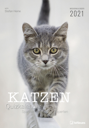 Stefan Heine Katzen Quizkalender 2021 Wochenkalender – Quizkalender – Rätselkalender – Jede-Woche-neue-Rätsel – Tierkalender – 23,7×34 von Heine,  Stefan