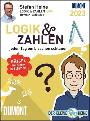 Stefan Heine Logik & Zahlen Kids 2023 – Tagesabreißkalender – 11,8×15,9 – Logikkalender – Rätselkalender – Knobelkalender – Kinderkalender von Heine,  Stefan