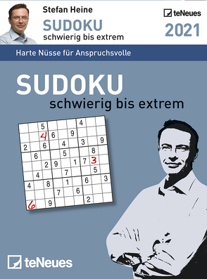 Stefan Heine Sudoku schwierig bis extrem 2021 – Tagesabreißkalender -11,8×15,9 – Rätselkalender – Sudokukalender von Heine,  Stefan