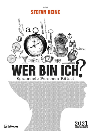 Stefan Heine Wer bin ich? 2021 Wochenkalender – Quizkalender – Rätselkalender – Jede-Woche-neue-Rätsel – 23,7×34 von Heine,  Stefan