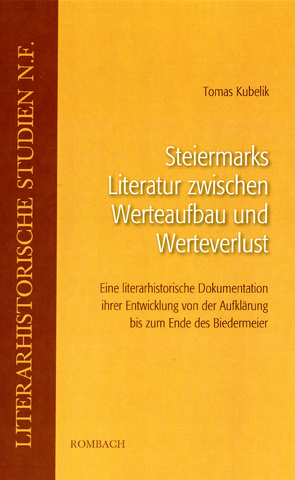 Steiermarks Literatur zwischen Werteaufbau und Werteverlust von Kubelik,  Tomas