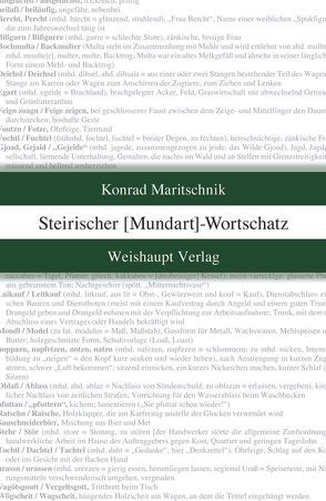 Steirischer Mundart-Wortschatz von Maritschnik,  Konrad