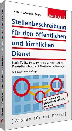 Stellenbeschreibung für den öffentlichen und kirchlichen Dienst von Gamisch,  Annett, Mohr,  Thomas, Richter,  Achim