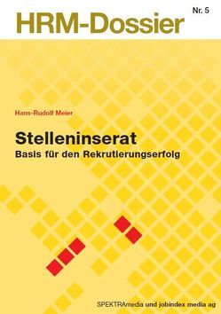 Stelleninserat von Meier,  Hans R