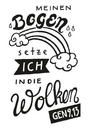 Stempel Meinen Bogen setze ich in die Wolken. Gen 9,13