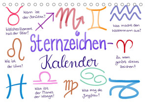 Sternzeichen-Kalender (Tischkalender 2023 DIN A5 quer) von Kleinhans - Kritzelfee,  Martje