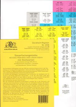 DürckheimRegister® STEUERFACHANGESTELLTE MIT STICHWORTEN von Dürckheim,  Constantin, Glaubitz,  Thorsten