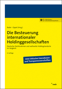 Die Besteuerung internationaler Holdinggesellschaften von Bader,  Axel D., Hamen,  Tom, Kloster,  Florian, Langerijt,  Frederieke van de, Moons,  Peter, Oppel,  Florian, Stevens,  Ton, Stolze,  Johannes, Tipp,  Ursula, Wenz,  Martin