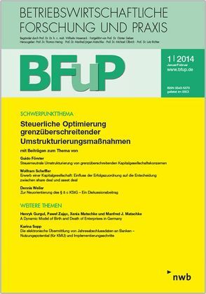 Steuerliche Optimierung grenzüberschreitender Umstrukturierungsmaßnahmen