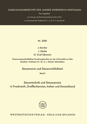 Steuernorm und Steuerwirklichkeit von Daviter,  J., Könke,  J., Schwerin,  O. Graf