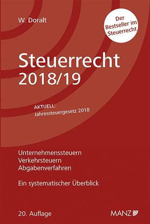 Steuerrecht 2018/19 von Doralt,  Werner