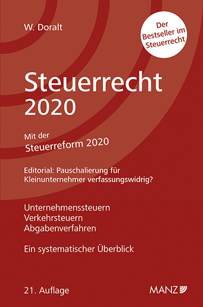 Steuerrecht 2020 von Doralt,  Werner