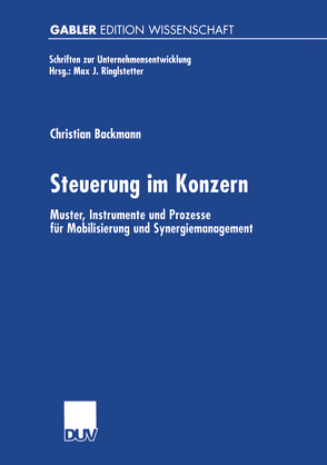 Steuerung im Konzern von Backmann,  Christian