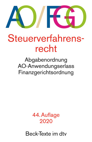 Steuerverfahrensrecht (AO/FGO) mit Abgabenordnung, Finanzgerichtsordnung und Nebengesetzen