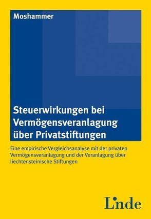 Steuerwirkungen bei Vermögensveranlagung über Privatstiftungen von Moshammer,  Harald