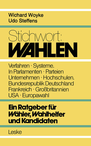 Stichwort: Wahlen von Woyke,  Wichard