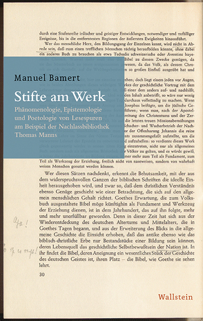 Stifte am Werk von Bamert,  Manuel