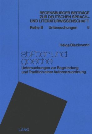 Stifter und Goethe