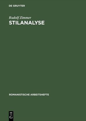 Stilanalyse von Zimmer,  Rudolf