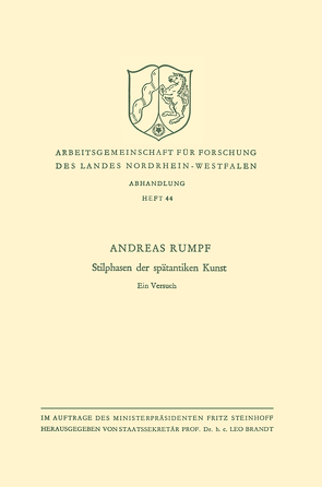 Stilphasen der spätantiken Kunst von Rumpf,  Andreas