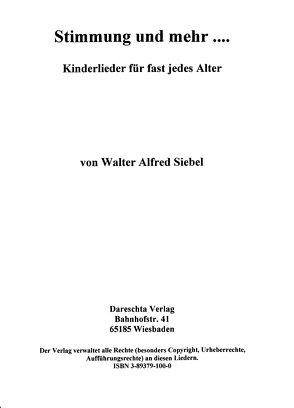 Stimmung und mehr… von Siebel,  Walter Alfred