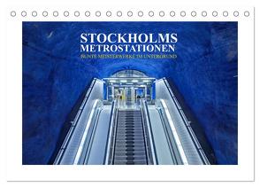 Stockholms Metrostationen – Bunte Meisterwerke im Untergrund (Tischkalender 2024 DIN A5 quer), CALVENDO Monatskalender von Hallweger,  Christian