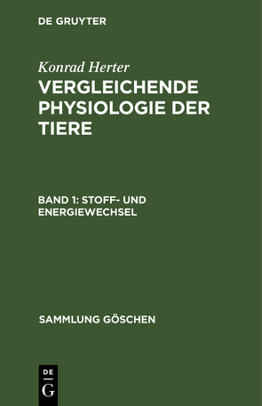 Stoff- und Energiewechsel von Herter,  Konrad