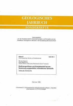 Stoffmengenflüsse und Energiebedarf bei der Gewinnung ausgewählter mineralischer Rohstoffe. Teilstudie Kohle von Atmaca,  Terzan, Hinrichs,  Wilfrid, Neumann,  Wolfgang, Thormann,  Achim