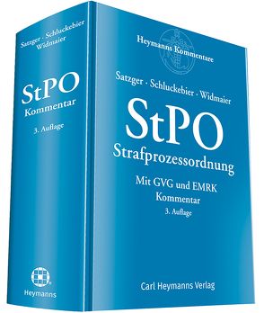 StPO Strafprozessordnung von Satzger,  Helmut, Schluckebier,  Wilhelm, Widmaier,  Gunter