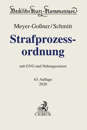 Strafprozessordnung von Köhler,  Marcus, Schmitt,  Bertram