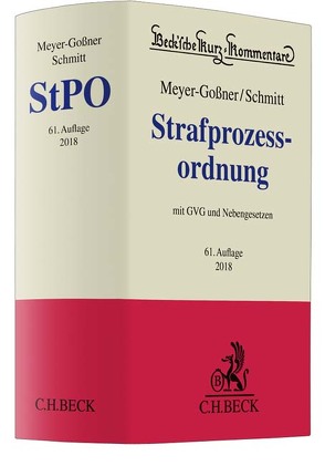 Strafprozessordnung von Köhler,  Marcus, Schmitt,  Bertram