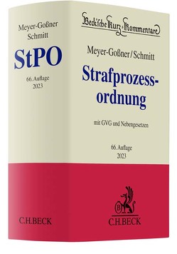 Strafprozessordnung von Köhler,  Marcus, Meyer-Goßner,  Lutz, Schmitt,  Bertram