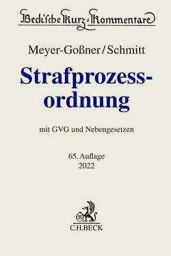 Strafprozessordnung von Köhler,  Marcus, Meyer-Goßner,  Lutz, Schmitt,  Bertram