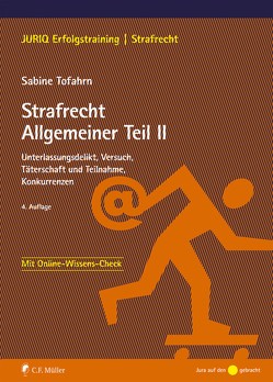 Strafrecht Allgemeiner Teil II von Tofahrn,  Sabine