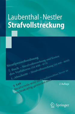 Strafvollstreckung von Laubenthal,  Klaus, Nestler,  Nina