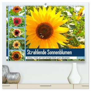 Strahlende Sonnenblumen (hochwertiger Premium Wandkalender 2024 DIN A2 quer), Kunstdruck in Hochglanz von Sigwarth,  Karin