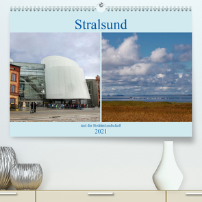 Stralsund und die Boddenlandschaft (Premium, hochwertiger DIN A2 Wandkalender 2021, Kunstdruck in Hochglanz) von Dürr,  Brigitte