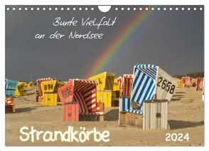 Strandkörbe – bunte Vielfalt an der Nordsee (Wandkalender 2024 DIN A4 quer), CALVENDO Monatskalender von T. Frank,  Roland