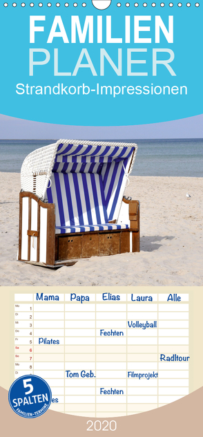 Strandkorb-Impressionen – Familienplaner hoch (Wandkalender 2020 , 21 cm x 45 cm, hoch) von GUGIGEI